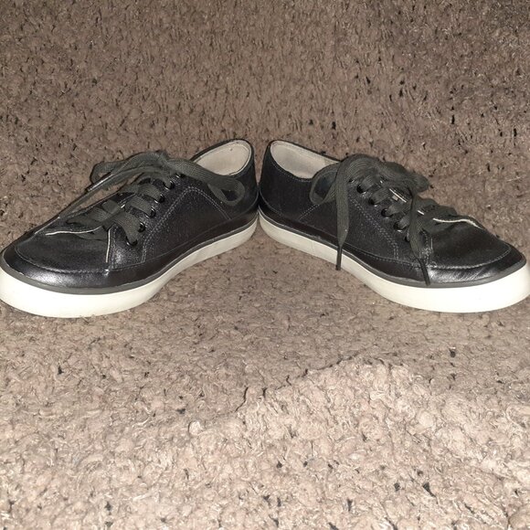 FITFLOP-Supertone Sneaker-Metallic Pewter Leather-LaceUp-Sz 6-Excellent - Picture 4 of 8